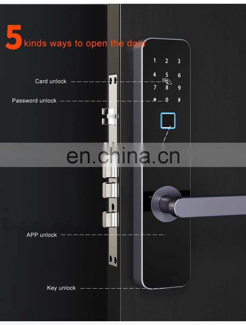 High Quality Safe Keyless Biometric Fingerprint Tuya Smart Lock For Hotel