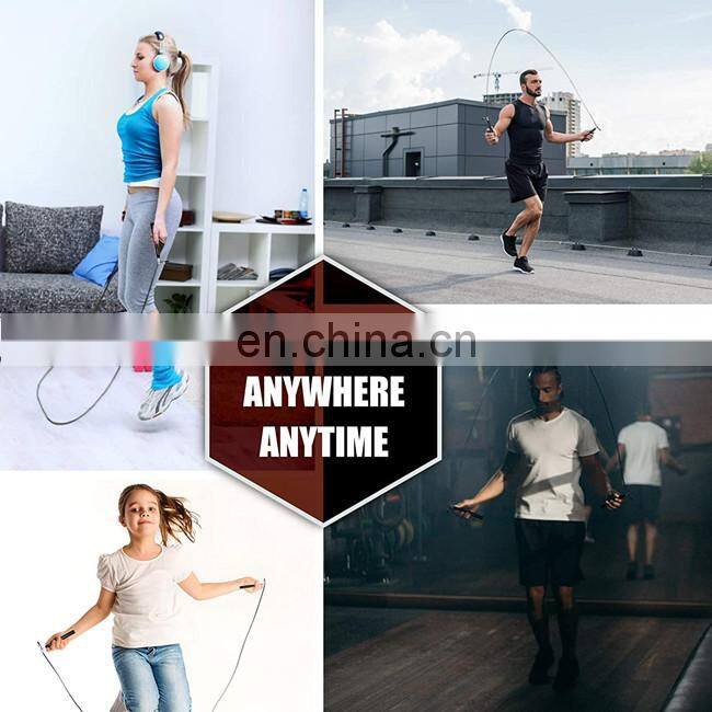 High Speed Skipping Rope Tangle-Free with Self-Locking Screw-Free Design Rope-Adjustable (2 Cables) Aluminum Alloy Non Slip Hand