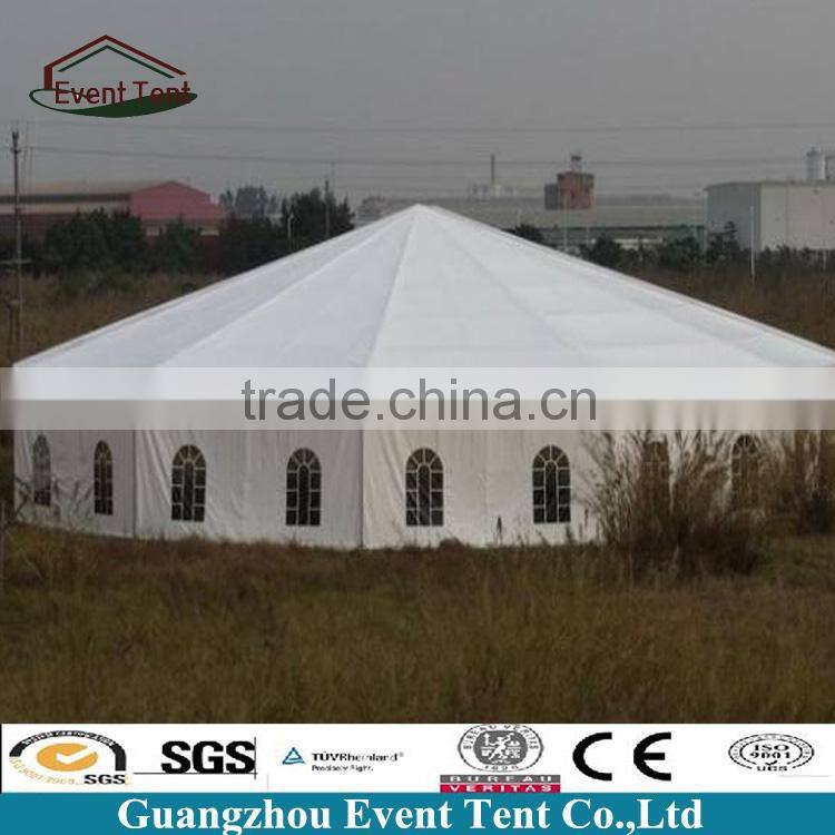 Great price steel structure polygon huge music hall with glass wall system and air-conditioning for temporary tent