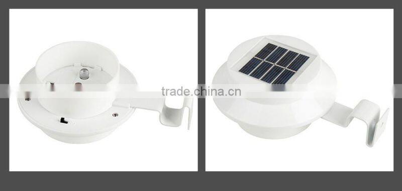 White Sun Power Smart LED Solar Gutter Night Utility Security Light for indoor outdoor permanent or portable for any house,