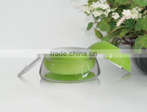 Fruit shape cosmetic diamond acrylic jar