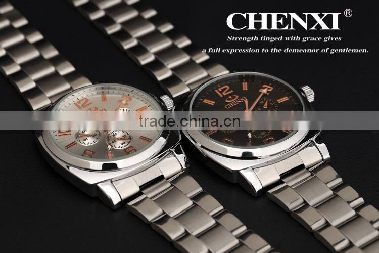 New design Rectangular Roman Number stainless starp wrist and Rose gold watch for men 012CMR