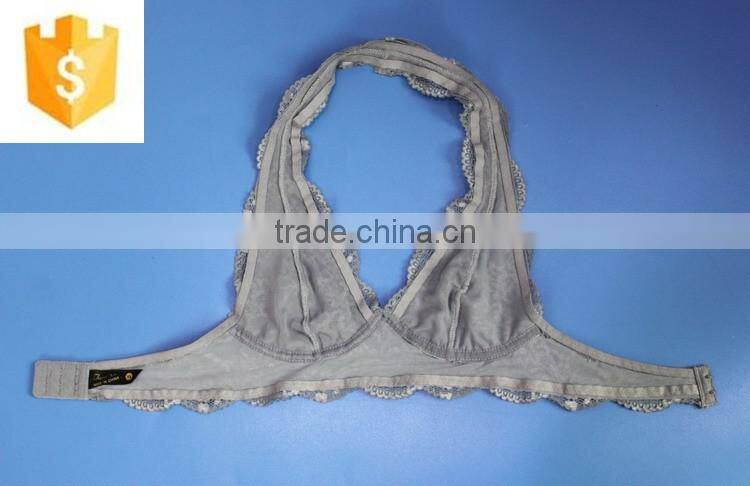 OEM service bling floral decorative nice lady bra top