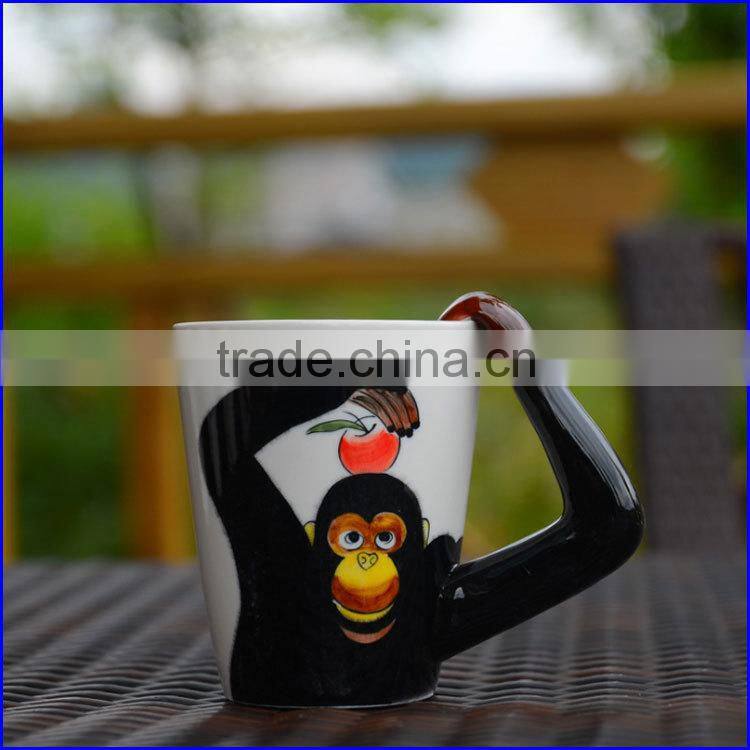Ceramic 3D animal shape mugs for coffee or tea novelty cups food grade stoneware