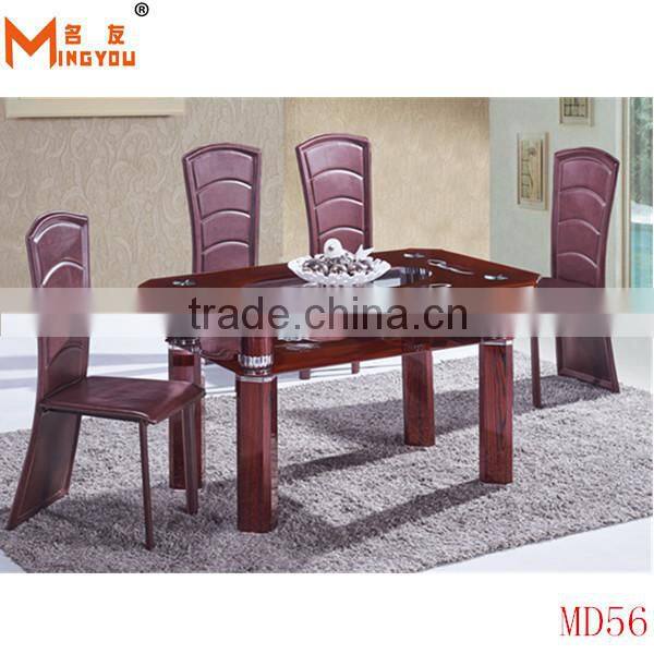 2016 high quality glass dining table and chair