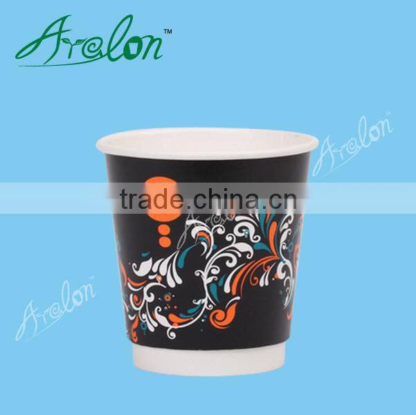 Double wall paper hot cup for logo design