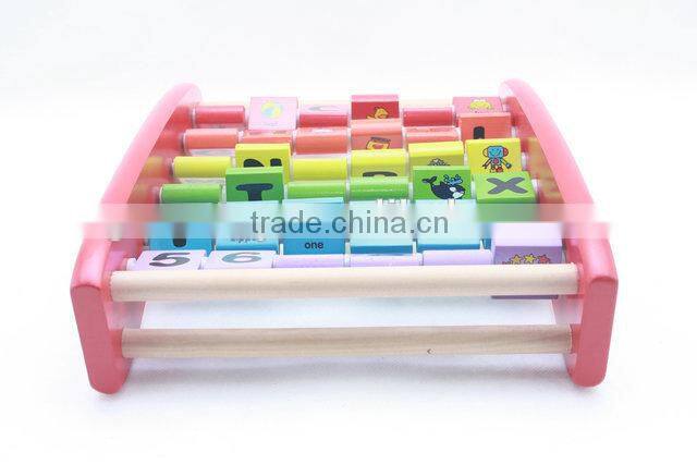 Wooden alphabet frame for baby learning toys