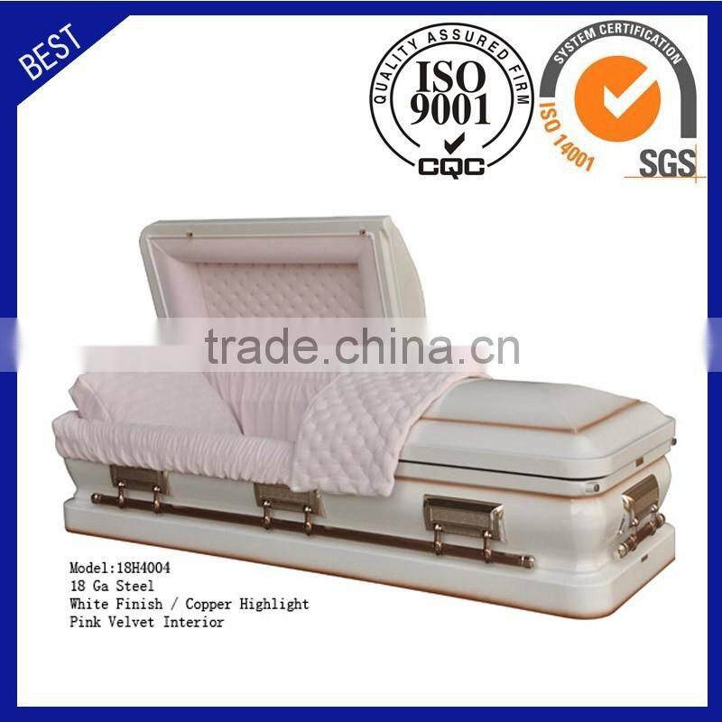 18H4004 nice quality Amercian coffin steel casket