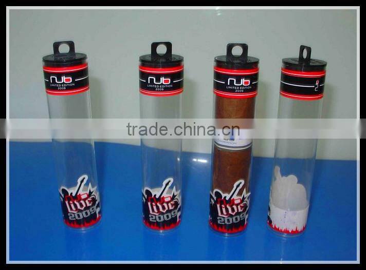 clear retail tubes with hanging cap