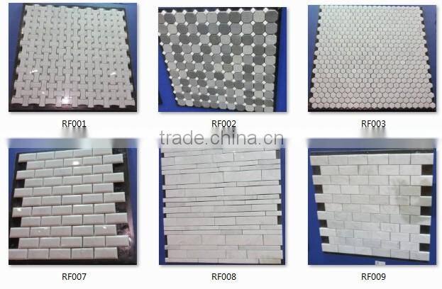 Beautiful water jet marble mosaic tiles flower pattern