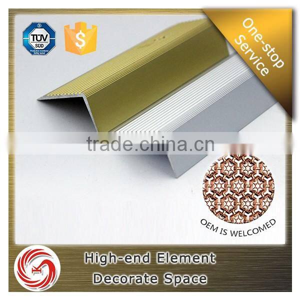 L shape aluminum floor stair nosing strips for indoor stair