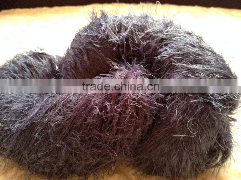 100%nylon feather fancy yarn pattern for knitting scarf