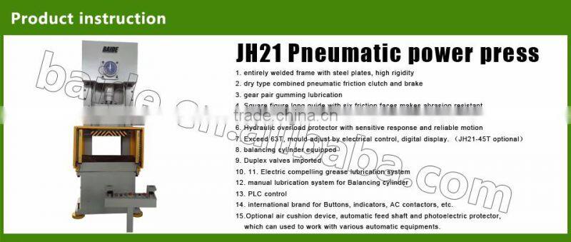 JH21 Pneumatic Power Press, pneumatic line power press machine