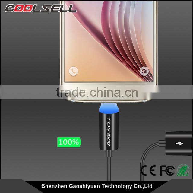 Special design Coolsell LED Light Micro USB Cable reversible mirco cable with LED light