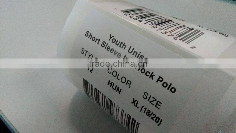 custom bar code sticker from Dongguan sticker commercial ltd