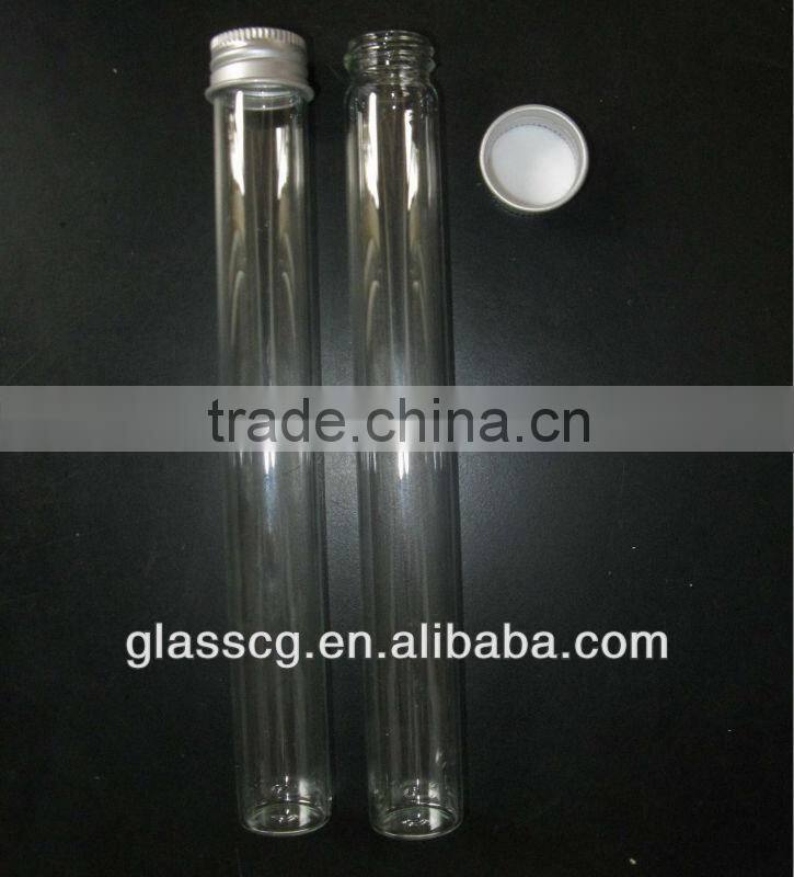 Screw cap glass test tube