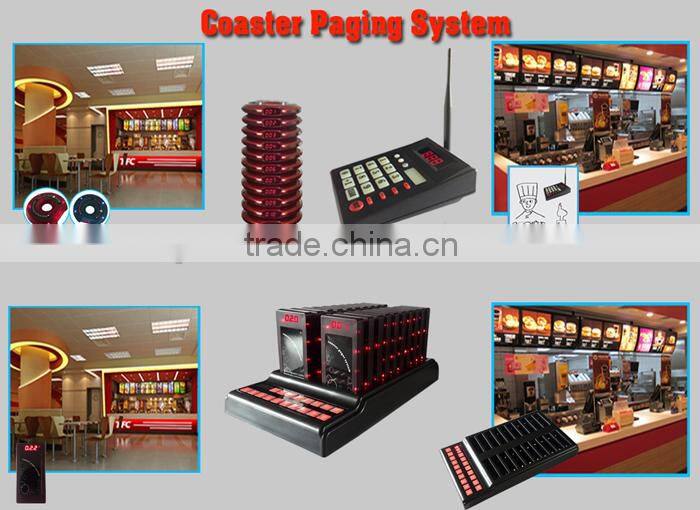 Guest Coaster Pager System for KFC fast food restaurant call customer to pick up order sound vibration flash