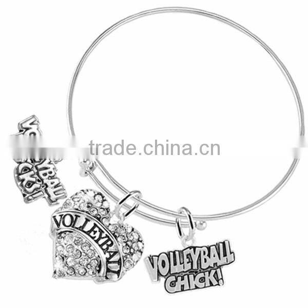 Genuine Austrian Clear Crystal " 26.2 " Charm Chain Link Bracelet