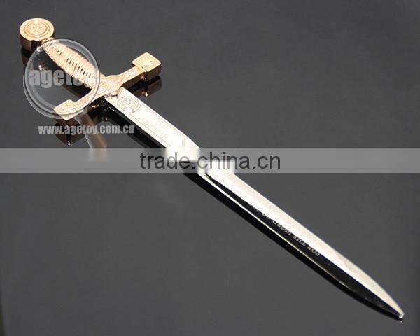 Sword Shape Customized Souvenirs Zinc Alloy Silver Color Metal Sword Letter Opener