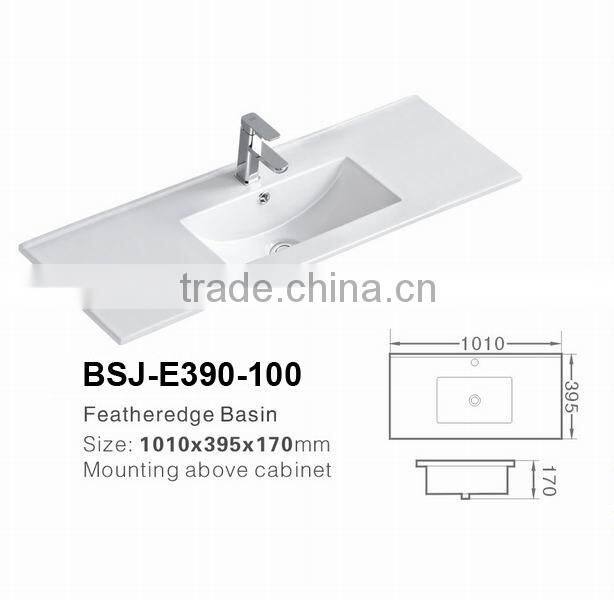 Bathroom vanity thin edge cabinet basin/ceramic basin (BSJ-E390-100)