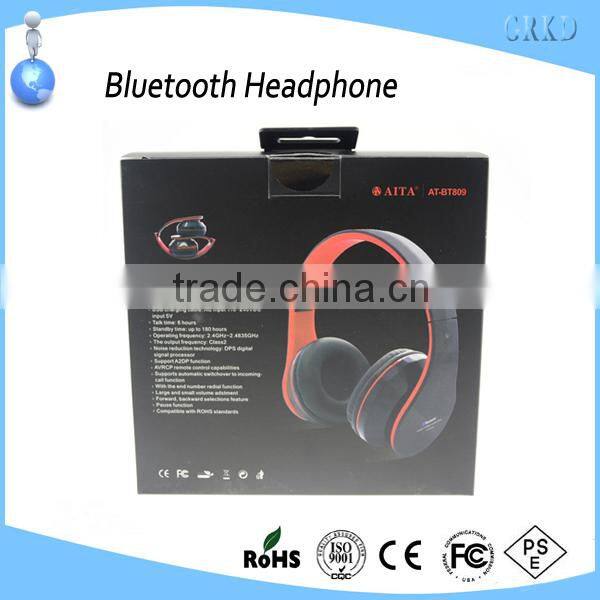 Fashion design earmuff wireless bluetooth headphone with FM radio