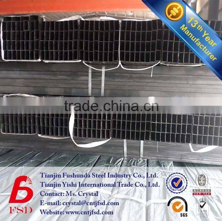 mild weight a53 construction material galvanized square tube