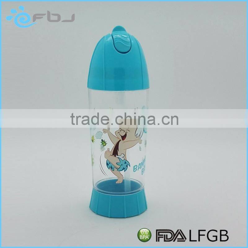 ~ Wholesale 250ML PC Plastic Type and Plastic Material Kids Water Bottle With Straw