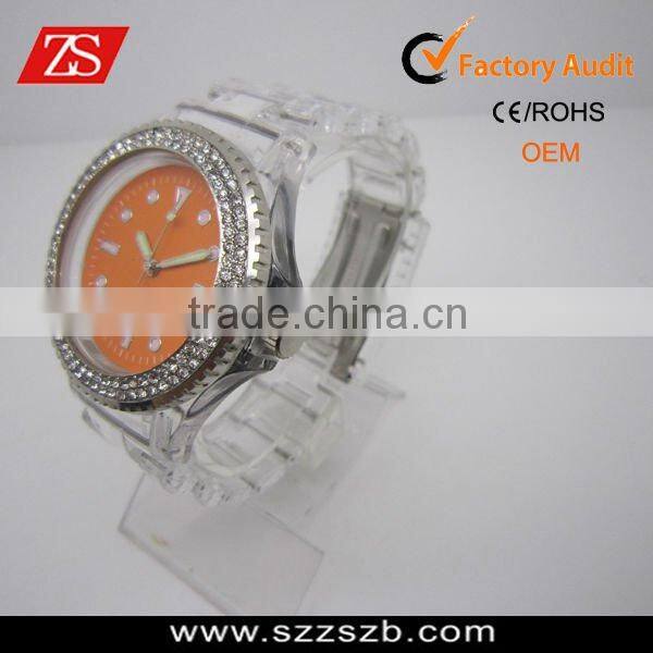 2012 blue and white hot sell Cheap Plastic Watches