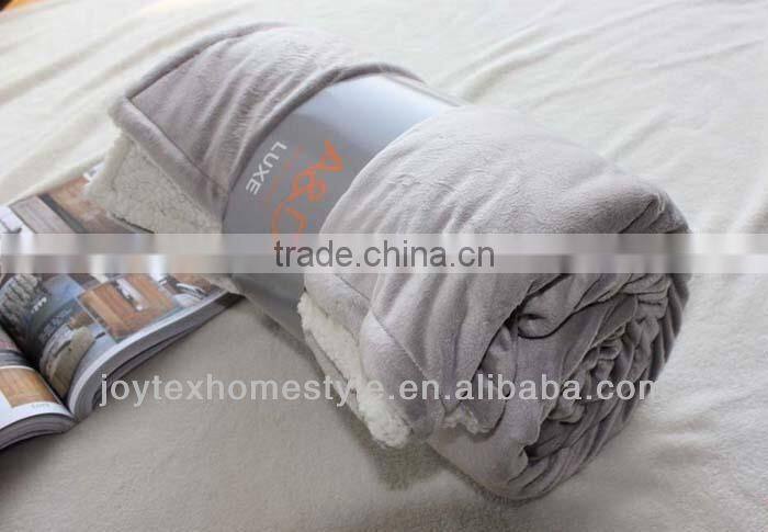 100%Polyester Plush Sherpa Throw Blanket