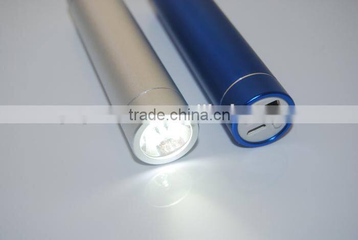 2600mAh power bank with LED torch External Battery pack for Mobile phone