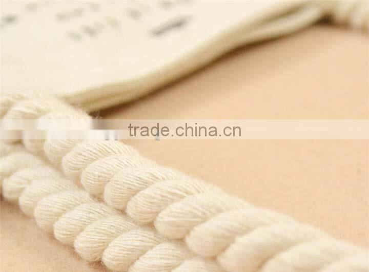 New style trendy tactical casual pure cotton handbag with rope belt