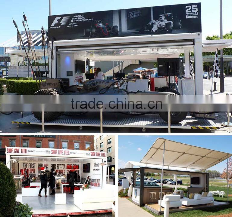 Mobile container trade show booth design, 20ft POP-UP shipping container showroom for sale