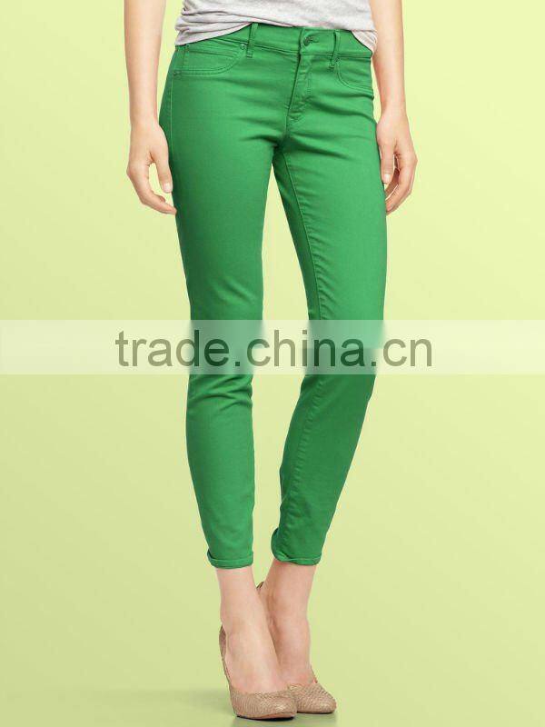 2016 wholesale price branded ladies sexy skinny red jeans