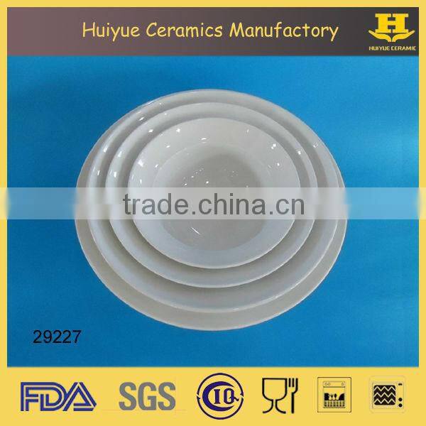 Porcelain mixing bowl, white round mixing bowl for salad