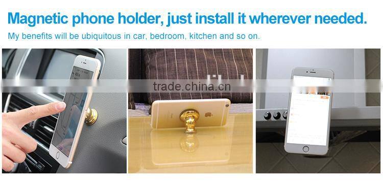 Universal Aluminum Magnetic 360 Degree Rotation magnetic cell phone holder for smart phone