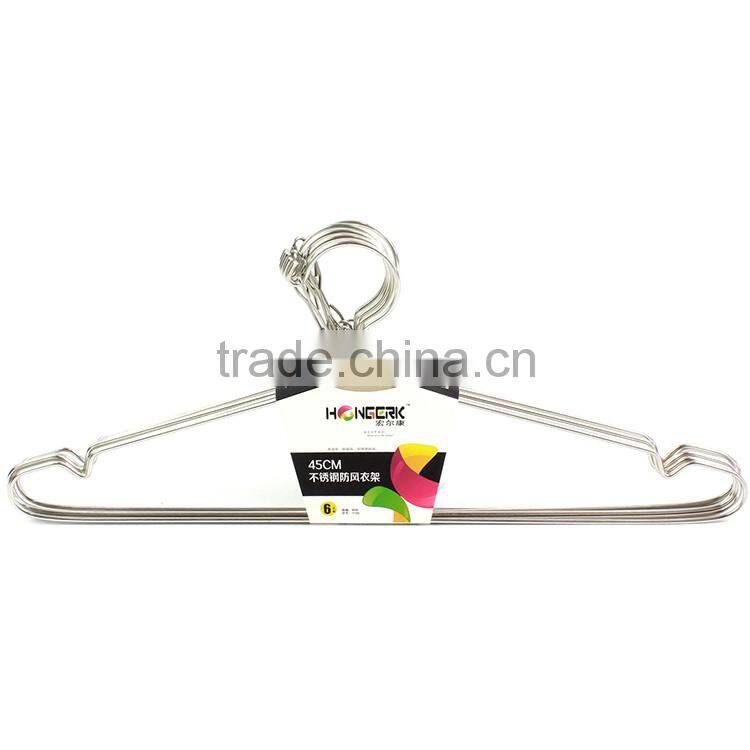 windproof metal stainless steel clothes hanger