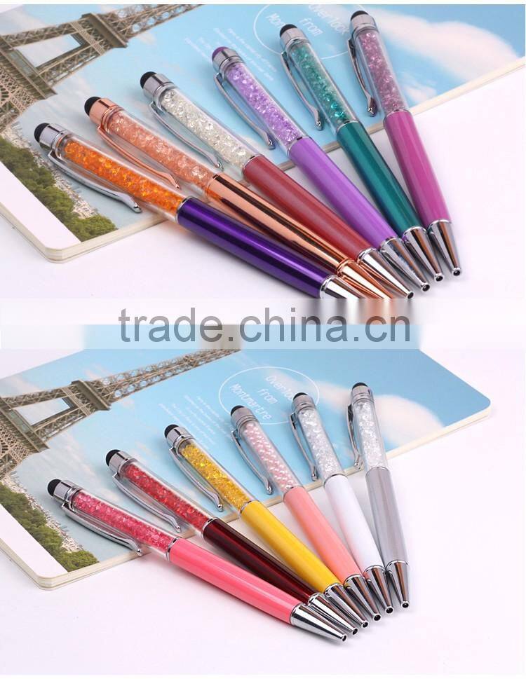 office & school supplies crystal ball pen customized logo with stylus promotional crystal stylus pen