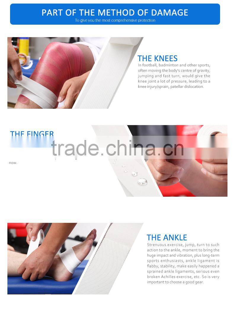 High Quality Breathable Strong Adhesive Waterproof Medical Cotton Rigid Tape Athletic Tape