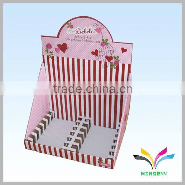 New design best selling foldable retail cardboard countertop postcard display stand