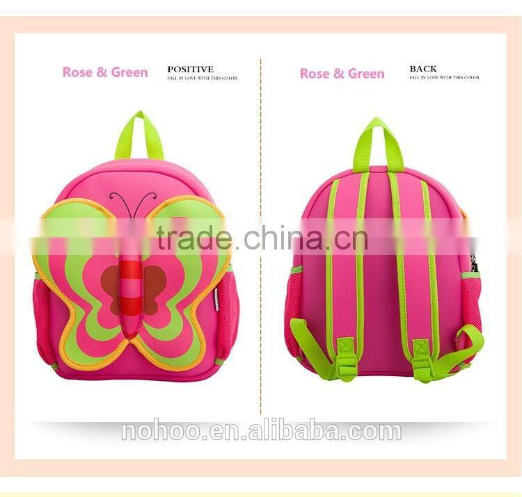 Lovely stylish butterfly images of children school bag kids 3D Animal Backpack