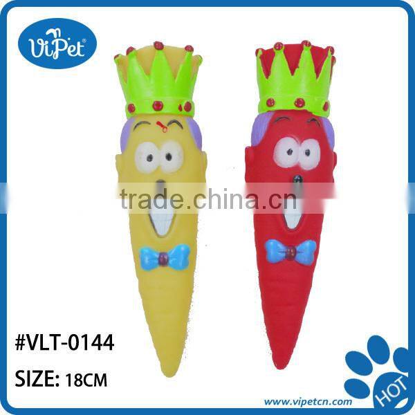 Carrot shape pet vinyl toys for dog