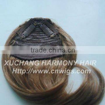 Quality clip-on human hair bang, more colors always on stock