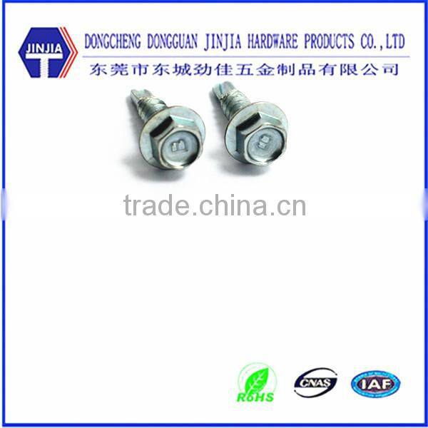 standard asme/din blue zinc hex drilling screw