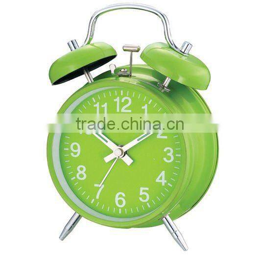 Metal case mechanical alarm clock in 4 inches size