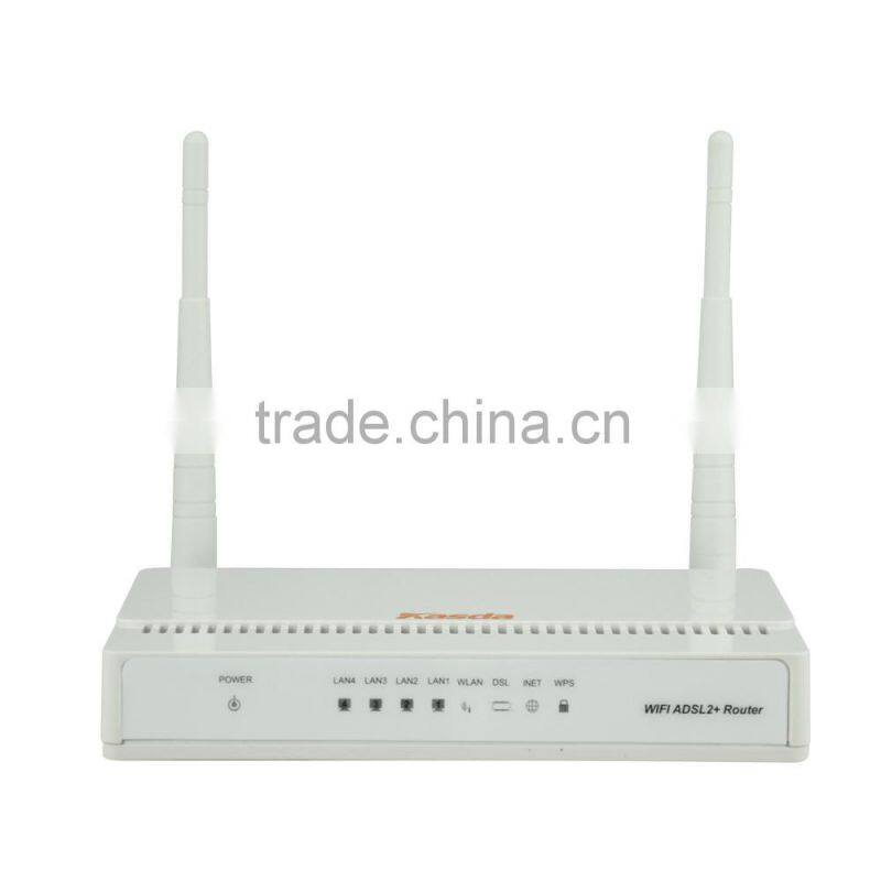 Kasda KW5829 wireless adsl/adsl2/adsl2+ moderm router 300mbps 1T1R wifi external antenna home automation gateway