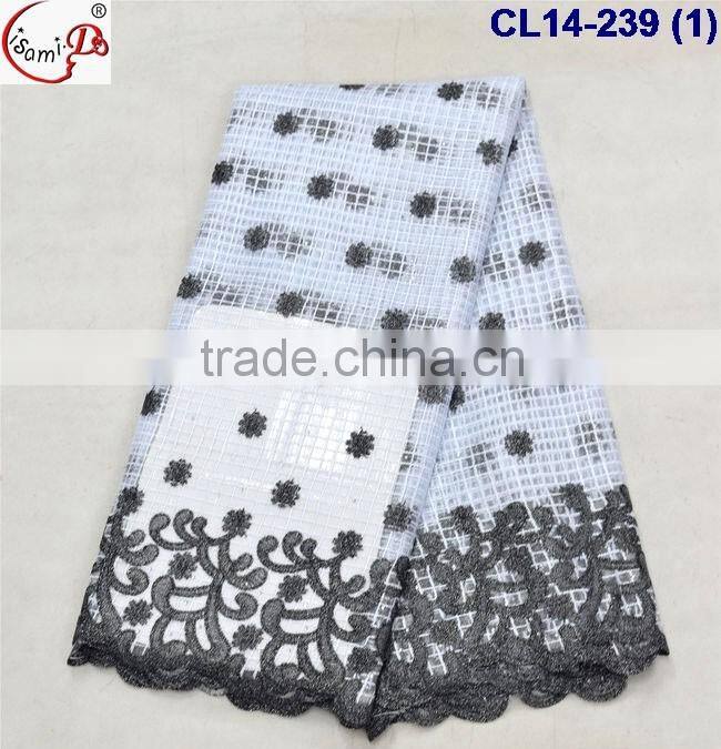 CL14-239 Fashion fantastic adorable lovely dot pattern charming romantic design net Lace fabric material for dating in 2016