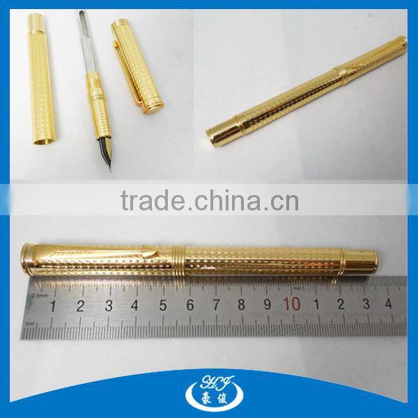 2014 New High quality Chinese Classic Cheap metal Gloden Fountain Pen