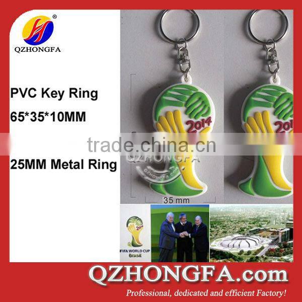 2014 Brazil World Cup Brazil T-shirt 3D PVC Key Ring