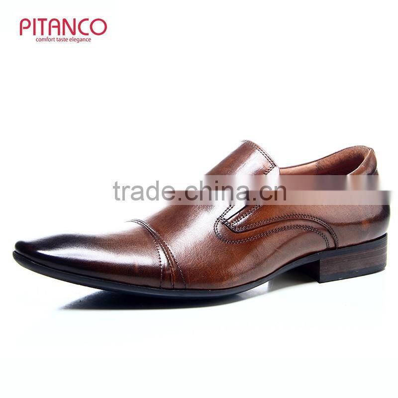 Point toe design dress men leather shoe ,Derby shoes for men