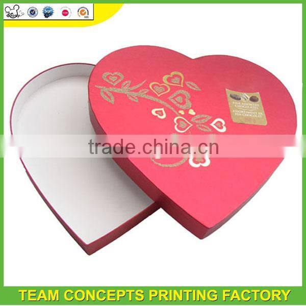 Hot-stamping heart shaped chocolate candy box